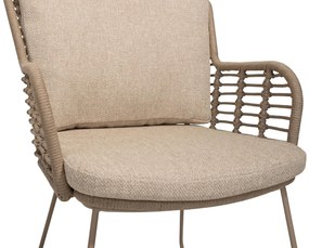 4 Seasons Outdoor Fabrice tuinset latte met Capri tafel met barrelvormig blad 280 x 110 cm  Tuinset    beige weerbestendig