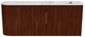 Mondiaz Joya DLux 100cm toiletmeubel ronding links ruby met wastafel faye rechts 1 kraangat frappe