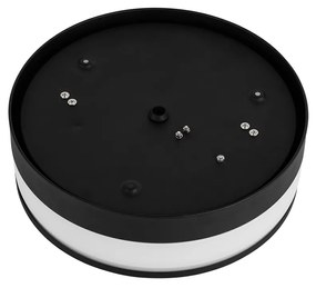 Moderne plafondlamp zwart 28 cm IP44  - Flavi