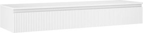 Mexen Rivel badkamerkast 160 cm met blad, 1 lade, geribbeld, mat wit - 91A20-16023-1-BFC01