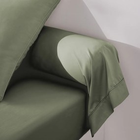 Effen satijnen katoenen bolsterovertrek, 153 draden, Opale