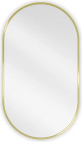 Mexen Loft ovale badkamerspiegel 80 x 45 cm, gouden frame - 9851-080-045-000-50