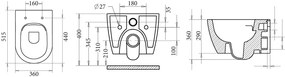 Sanicare Rondo randloos toilet wit glans met bidetsproeier- en kraan en softclose zitting