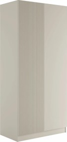 Kledingkast Lunole 113, Kasjmier, 220x103x55cm, 74 kg, Kledingkast deuren: Met scharnieren