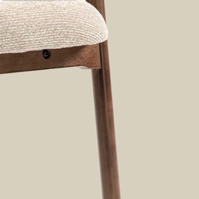 Walnoot Eetkamerstoel Ronde Rugleuning