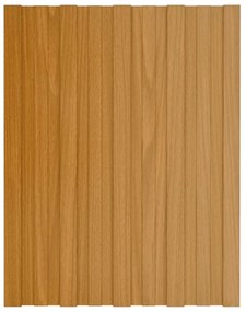 vidaXL Dakpanelen 12 st 60x45 cm gegalvaniseerd staal lichthoutkleurig