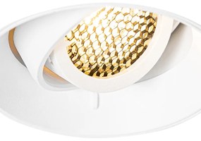 Set van 6 Moderne inbouwspot wit GU10 rond trimless - Oneon Honey GU10 Binnenverlichting Lamp