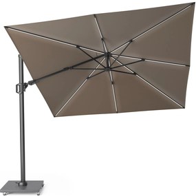 Challenger T2 glow premium parasol 300x300 cm antraciet havana