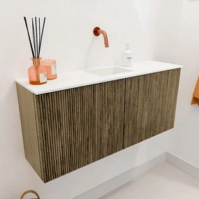 Mondiaz Joya 90cm toiletmeubel dusk met wastafel faye midden zonder kraangat talc