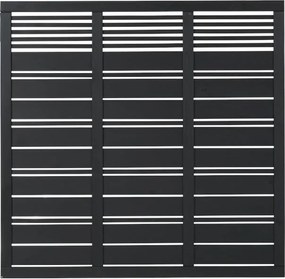 Schutting vuren - Silence louvre recht zwart (176 x 170 cm)