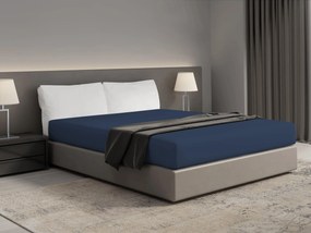 Hoeslaken King – 100% katoensatijn – 90×200 – blauw