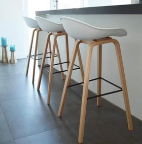 House of Rebels Barkruk - Romeo - 65 cm - Wit - Hout - House of Rebels