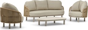 Stoel en Bank Loungeset 5 personen Rope Zand/Beige  Coco Amici