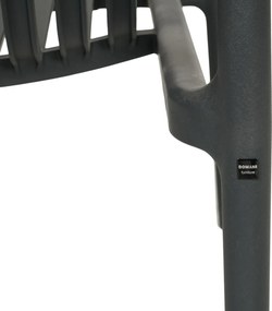 Tuinstoel stapelbaar Kunststof Grijs-antraciet Domani Furniture Alba  antracite