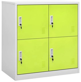 vidaXL Lockerkast 90x45x92,5 cm staal lichtgrijs en groen