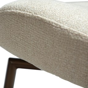 Dan-Form Glory Swivel Draaibare Eetkamerstoel Almond Shimmer Boucle