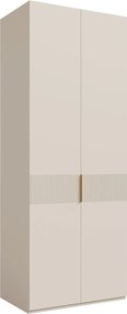 Kledingkast Toledo 136, Beige, 237x90x60cm, 106.5 kg, Kledingkast deuren: Met scharnieren