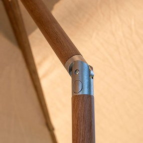 4 Seasons Azzurro stokparasol 200 x 300 cm frame woodlook - doek sand