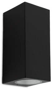 Geo Up&Down Muurlamp Zwart met Dim LED