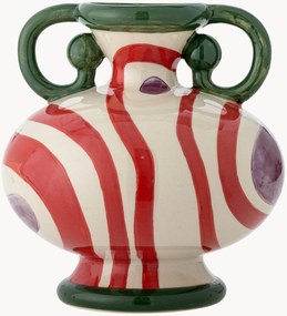 Handbeschilderde decoratieve vaas Betiva van steengoed, H 26 cm