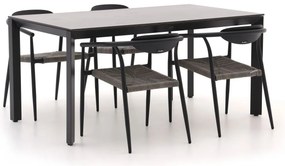 + 10% kassakorting | Diningset Manifesto  | 4 personen sintered stone | Tuinset stapelbaar | 5-delig | Kees Smit Tuinmeubelen