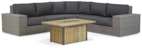 Hoek loungeset 5 personen Wicker Grijs  Garden Collections Oxford/Seaside