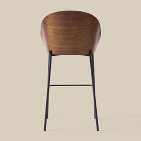 Hoge Barkruk Met Houten Rugleuning