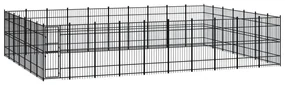 vidaXL Hondenkennel 64,51 m² staal