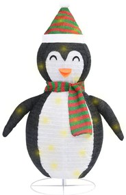 vidaXL Kerstpinguïn decoratief LED 120 cm luxe stof