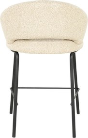By-Boo Nido Barkruk Met Zwart Onderstel Beige