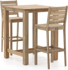 Barset ROUGH | 2 personen | Tuinset teakhout | 3-delig | Kees Smit Tuinmeubelen