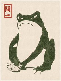 Kunstdruk Japanese Grumpy Toad (Frog Print 3) - Matsumoto Hoji, (30 x 40 cm)