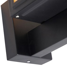 Buitenlamp met dimmer Smart Landelijke wandlamp met dimmer zwart incl. Wifi G95 - Sutton Up Industriele / Industrie / Industrial E27 IP44 Buitenverlichting kubus / vierkant vierkant