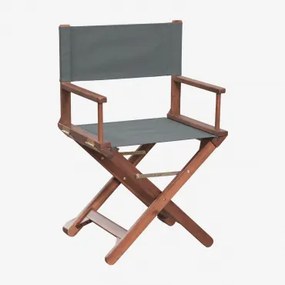 Set Van 2 Inklapbare Regisseursstoelen Voor In De Tuin Van Acaciahout Ridley Grijs – Grafiet - Sklum