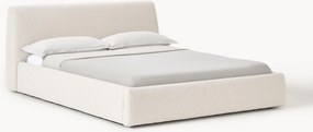 Bouclé gestoffeerd bed Cloud met opbergruimte
