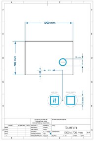 Gliss Design Lumin spiegel met LED-verlichting 100x70cm