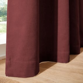 Gordijn in fluweel met aangerimpeld biesje, Velvet