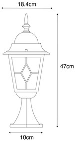 Vintage buiten lantaarn antiek goud 45 cm - Antigua Klassiek / Antiek E27 IP44 Buitenverlichting vierkant