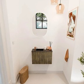 Mondiaz Joya DLux 60cm toiletmeubel dusk met wastafel faye links 1 kraangat lava