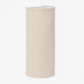 Kiraz Linnen Wandlamp ↔︎ 15 X ↑35 Cm & Linnen Beige – Crème - Sklum