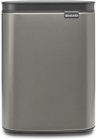 Brabantia Bo Prullenbak - 4 liter - kunststof binnenemmer - platinum 222504
