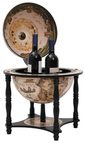 vidaXL Globebar massief eucalyptushout zwart