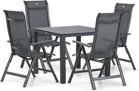 Tuinset 4 personen 90 cm Aluminium/textileen Grijs Hartman Alice/Mateo
