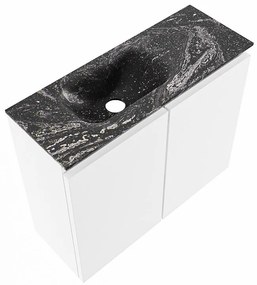 Mondiaz Ture DLux toiletmeubel 60cm talc met wastafel lava links zonder kraangat