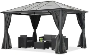 Moderne tuinprieel Santiago 3x4m Tuinpunt antracyt