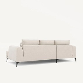 Hoekbank links in gemêleerd canvas, MARSILE