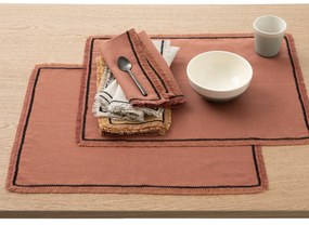 Set van 2 placemats linnen/katoen Menorca