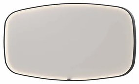 INK SP31 spiegel - 160x4x80cm contour in stalen kader incl dir LED - verwarming - color changing - dimbaar en schakelaar - mat zwart 8409880