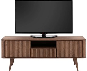 Goossens Tv Meubel Seppe, 2 deuren 1 lade 1 open vak 135 cm breed