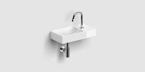 Clou Vale keramische fontein 38cm met kraangat rechts wit glans